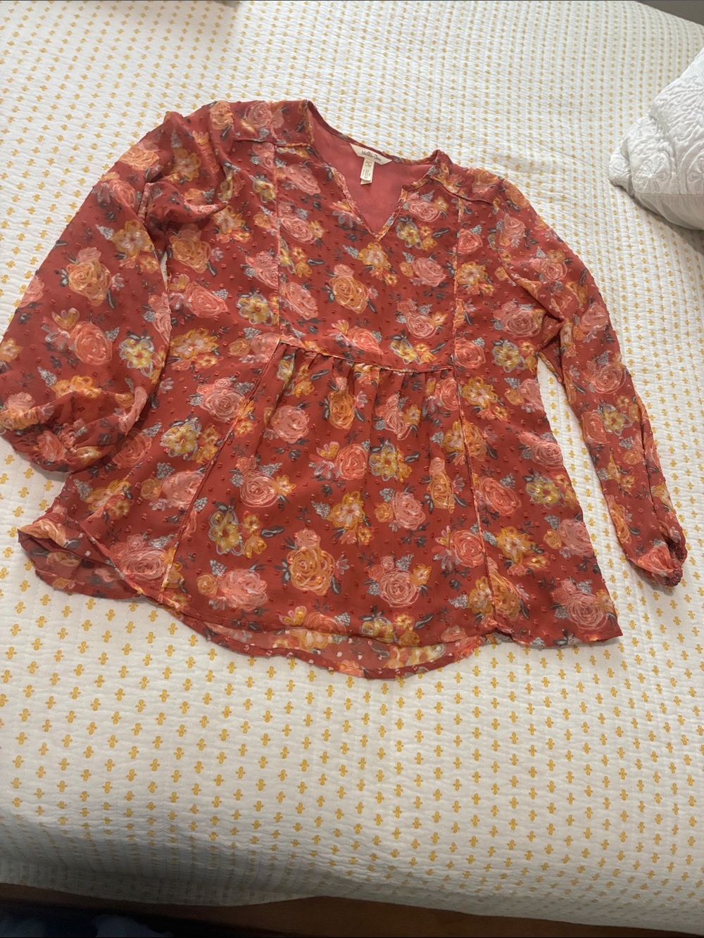 Matilda Jane Rust Floral Tunic Blouse
